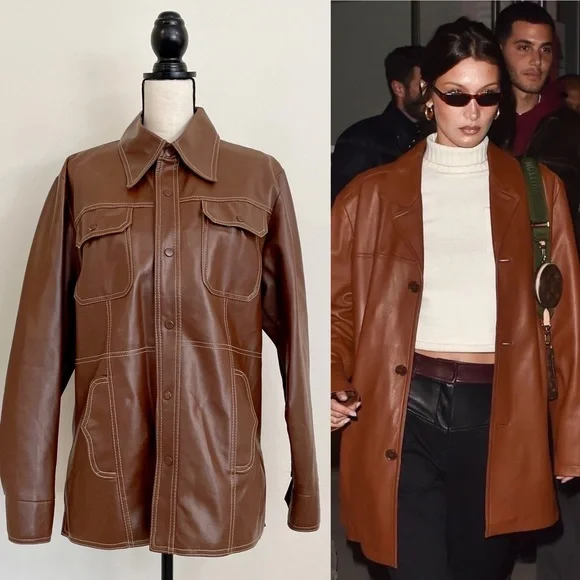 Vintage 70s Faux Leather Jacket - Picture 9 of 10